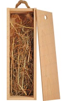 Box for 1 bottle Bourgogne from wood (beech)