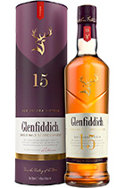 Glenfiddich 15 years Single Malt Scotch gift tube