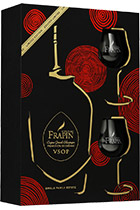Frapin VSOP Grande Champagne gift box with 2 glasses