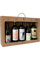 Gift case for 5 bottles of wine "The Invisible man 2014, La Marimorena 2015, Maquinon 2015, Macho Man Monastrell 2014, El Gordo del Circo 2015"