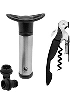 Two Lever Corkscrew & Vacuum Pump, Set of 4 pcs Vin Bouquet