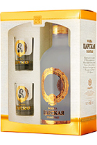 Tsarskaja Gold gift set with 2 glasses