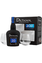 Dictador 20 years gift set with 2 glasses